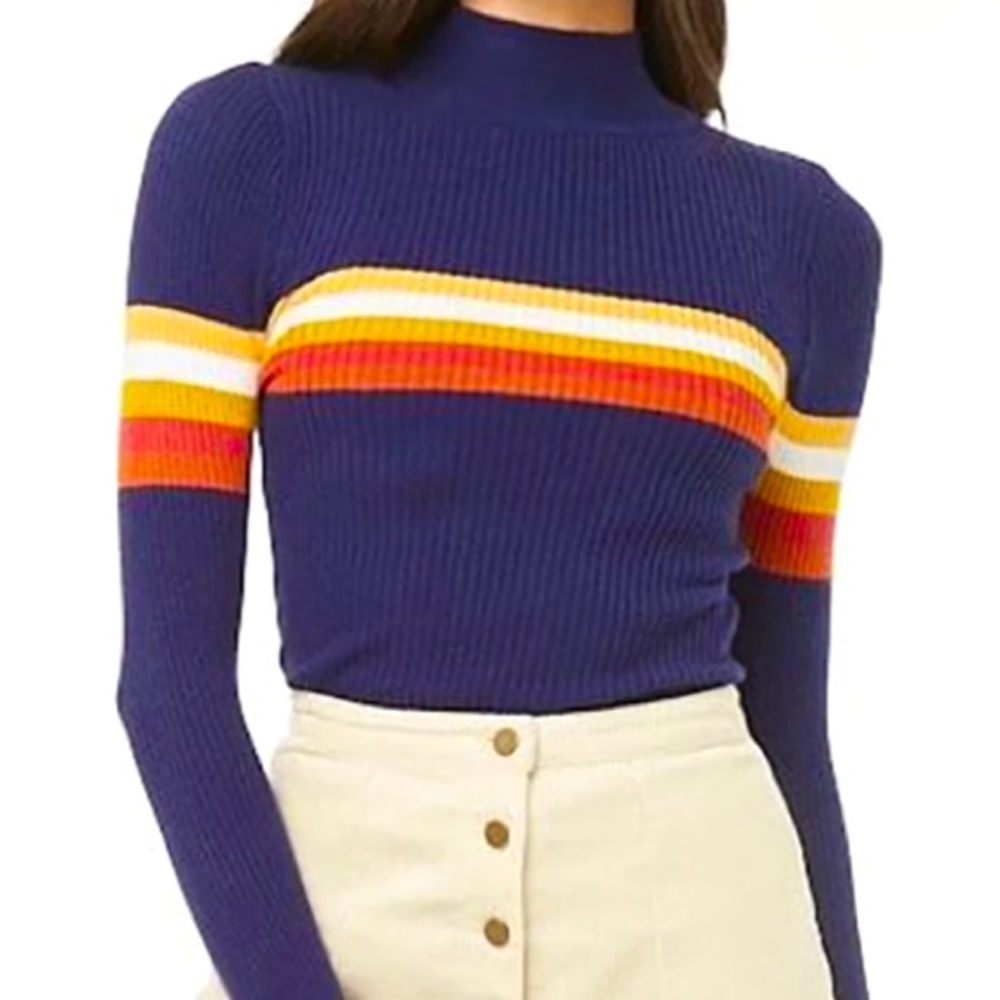 Forever 21 Multicolor Striped Sweater Top